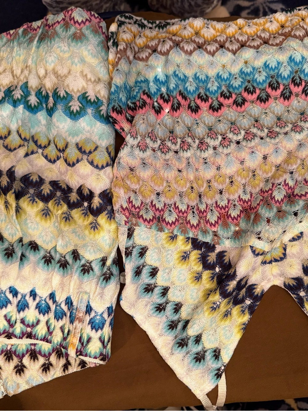Missoni Multicolor Crochet Mini Skirt - Pink, Blue, Yellow, and matching top - Picture 2 of 3